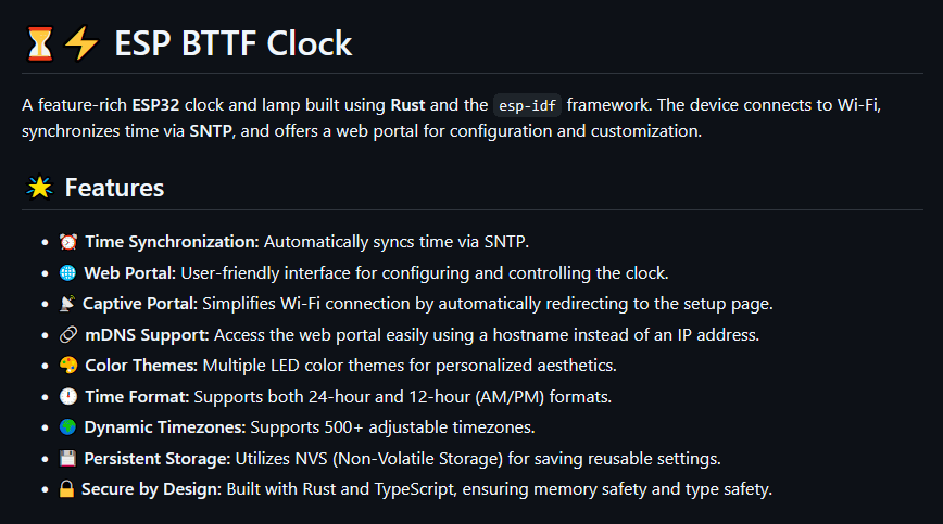 ESP BTTF CLOCK RS